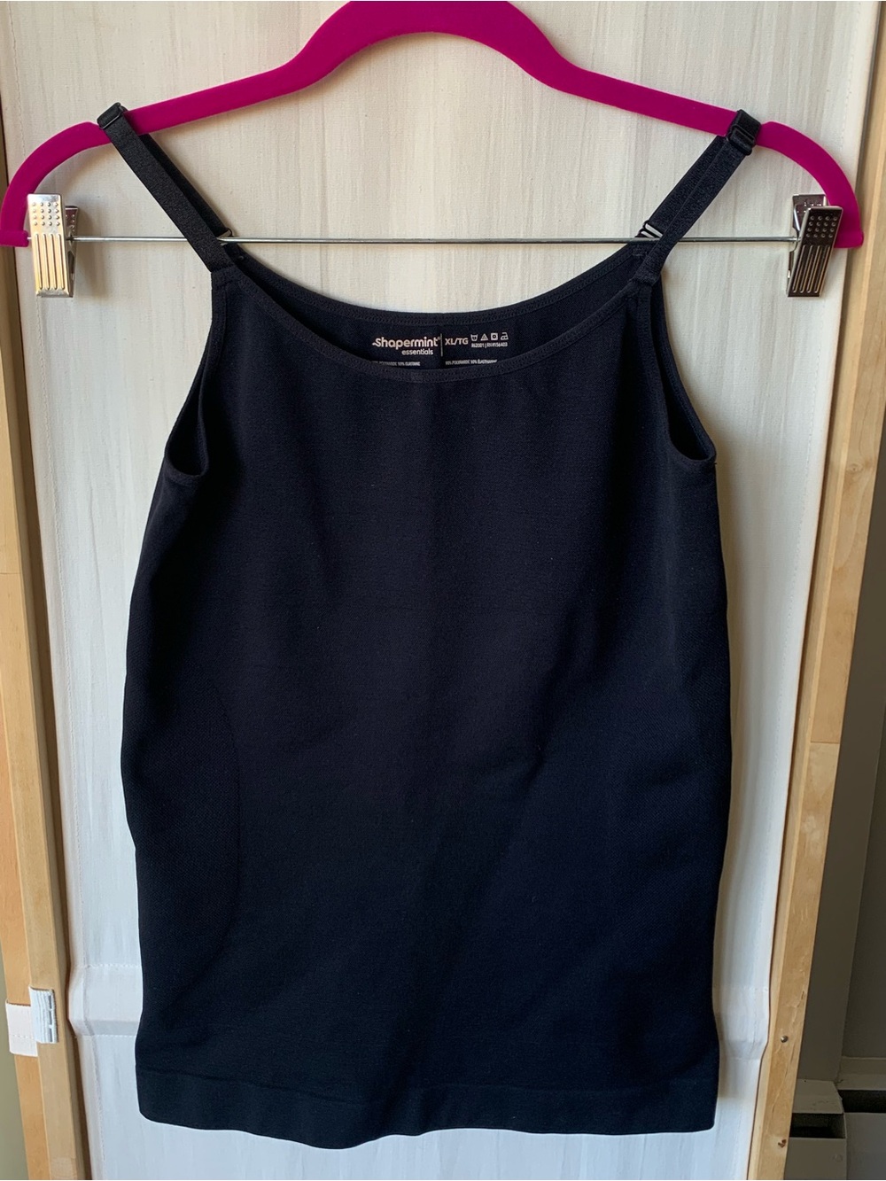 Shapermint Essentials Black Scoop Neck Cami XL